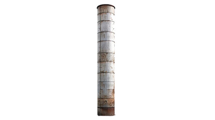 Naklejka premium Industrial chimney on transparent background