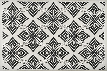 Fototapeta premium black and white seamless pattern