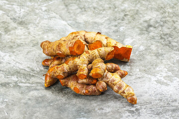 Fresh young Tumeric root heap