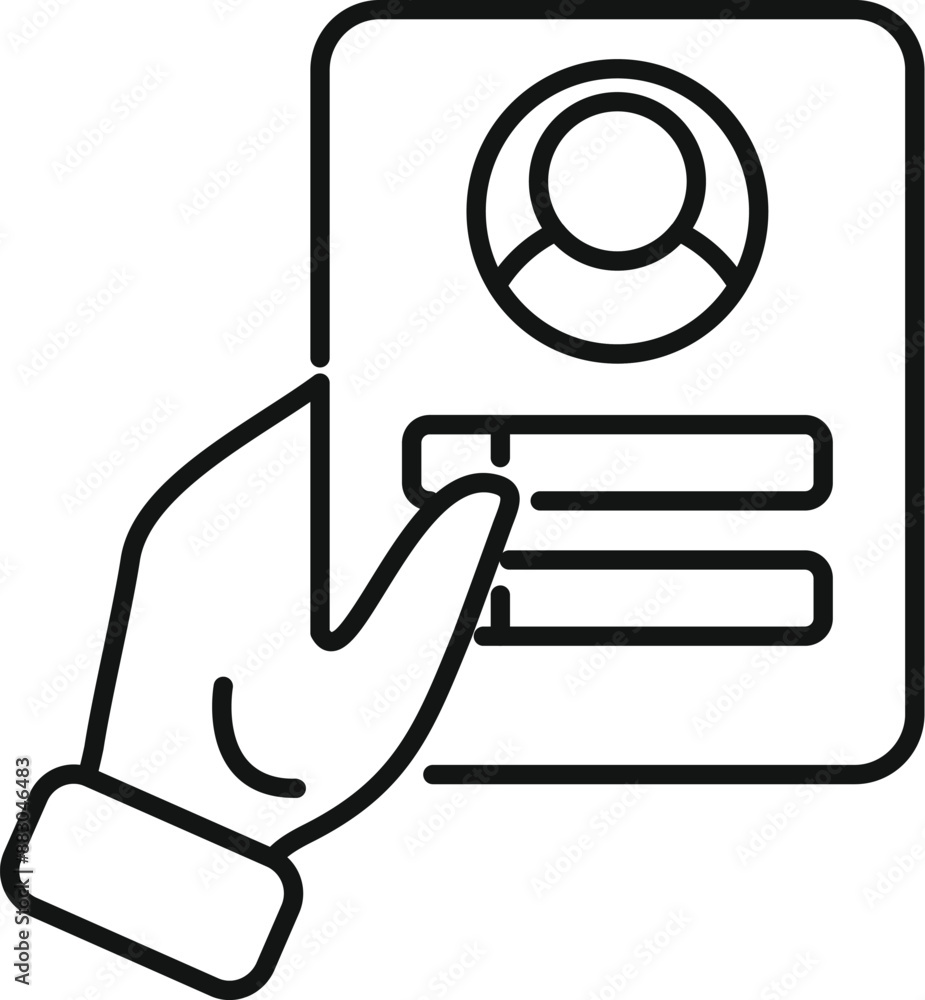 Poster human resources manager is selecting a candidate profile for a job interview