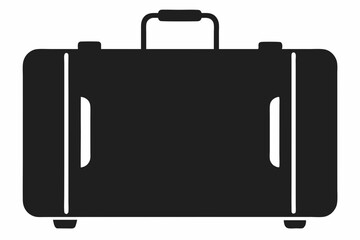 luggage icon, luggage black silhouette vector isolated on white background