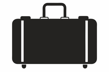 luggage icon, luggage black silhouette vector isolated on white background