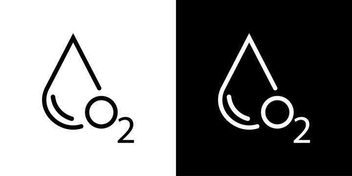 Oxygen O2 icon illustration design.