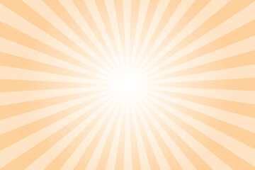 Obraz premium Yellow background with white sun ray. Pattern of starburst. Abstract Deep Napoli yellow texture with light of sunburst. Radial beam of sunlight. Retro background with flash. Design of sunbeams.