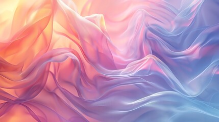 Obraz premium Abstract background of flowing pastel fabric with soft light.