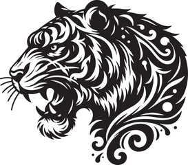 Tiger silhouette vector illustration design