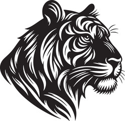 Fototapeta premium Tiger silhouette vector illustration design