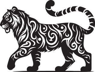 Tiger silhouette vector illustration design