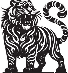 Tiger silhouette vector illustration design