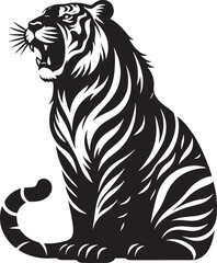 Tiger silhouette vector illustration design