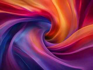 Obraz premium Abstract swirling pattern of vibrant purple, orange, and red colors.