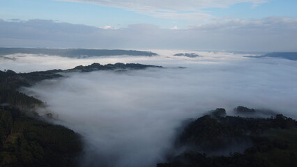 fog in the mountains