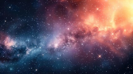 Deep space background with shimmering stars and cosmic dust, mystical and breathtaking