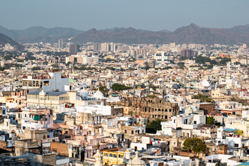 A picture of Udaipur city taken in an evening in Rajasthan, India
