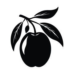  jujube fruit silhouette 