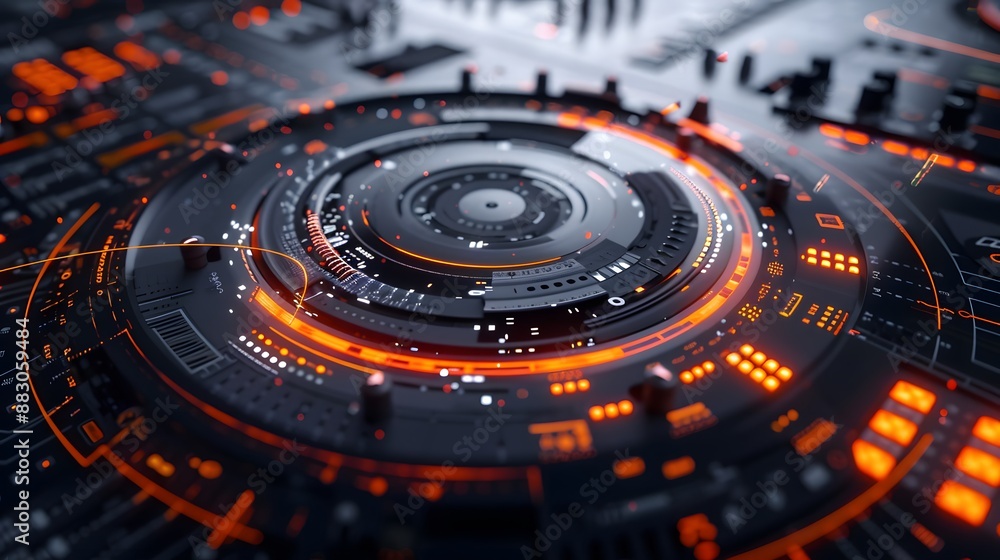 Poster a dynamic loop station interface, showing audio segments seamlessly repeating to create continuous p