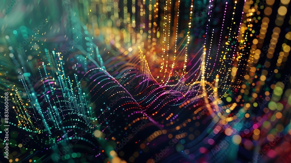 Poster bit depth: an artistic representation of bit depth in digital recordings, with audio samples visuali