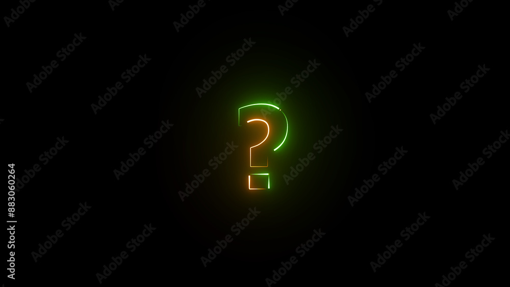 Aufkleber ui icon with neon light isolated in black background. 3d rendering - illustration.