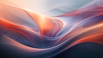 Obraz premium Abstract art painting of flowing colors and curves