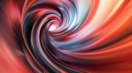 Abstract art painting of flowing colors and curves