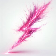 Fototapeta premium pink thunder wave with white background