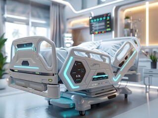 Cutting Edge Smart Hospital Bed with Integrated Patient Monitoring and Comfort Controls