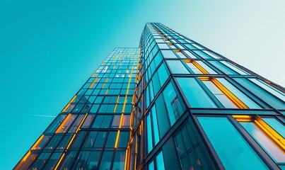 Modern Glass Facade of a Skyscraper