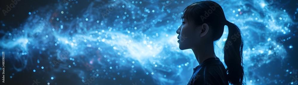 Poster immersive ai powered digital art installation responds to viewer movements with captivating visuals