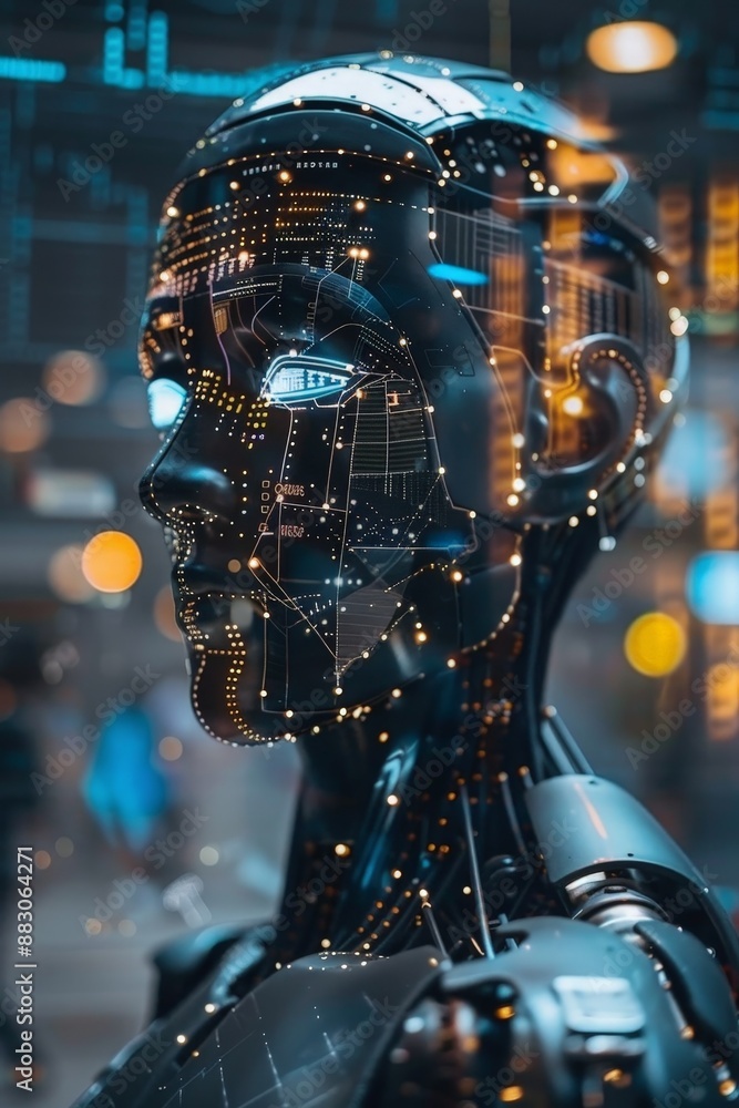 Poster ai algorithms being used for trading, risk management, and customer service