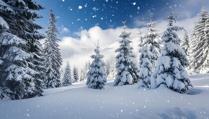 Naklejka premium winter landscape with snow