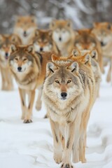 Fototapeta premium their group dynamics influence hunting, mating, and survival