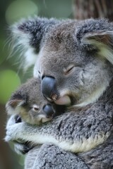 Naklejka premium animals like kangaroos and koalas differ from placental mammals in their reproduction and development
