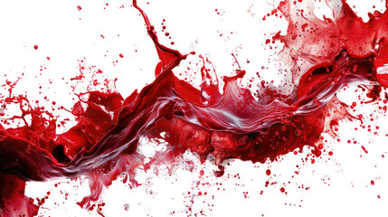 Red of yellow liquid on a transparent background