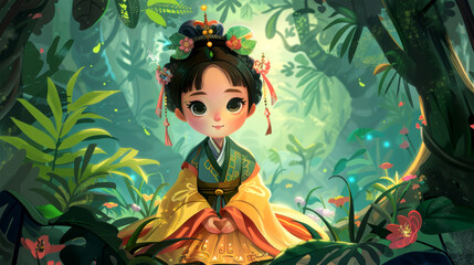 Fototapeta premium fairytale cartoon on background