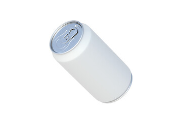 White soda can isolated on white background. 3d render