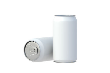 Two soda cans isolated on white background. 3d render