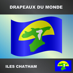 Drapeau ondulé par le vent des iles chatham