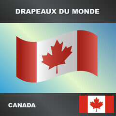 Drapeau ondulé par le vent du canada