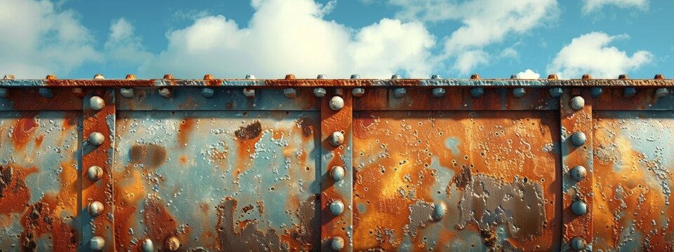 Rusted steel beams