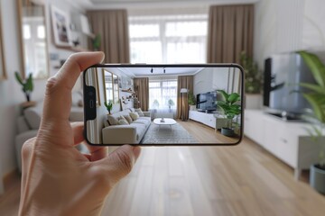 Capturing modern living room with smartphone