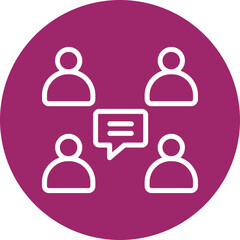 Communication Vector Line White Circles Multicolors