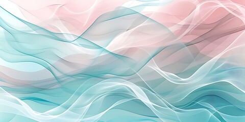 Background with wavy lines, soft edges, light colors, blurred shapes, delicate curves, and minimalist style. The overall design is simple yet elegant, featuring an abstract pattern 