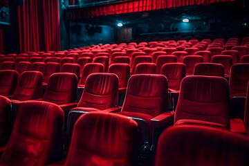Fototapeta premium Theatre auditorium furniture indoors.