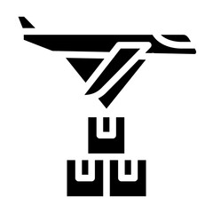 delivery icon. shipping glyph icon from shipping and logistics collection. Outline vector isolated on white background,. 64 px artboard, Editable shipping symbols can be used web and mobile