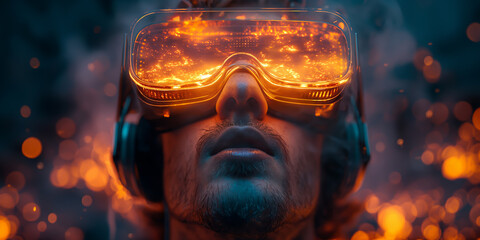 Immersed in the Virtual Firestorm: A Futuristic Glimpse into Augmented Reality