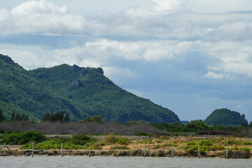 limestone mountain view In Sam Roi Yot National Park Prachuap Khiri Khan Province, Thailand
