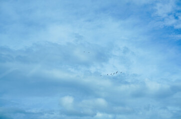 Blue sky and clouds for background images