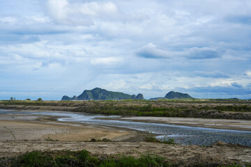 limestone mountain view In Sam Roi Yot National Park Prachuap Khiri Khan Province, Thailand