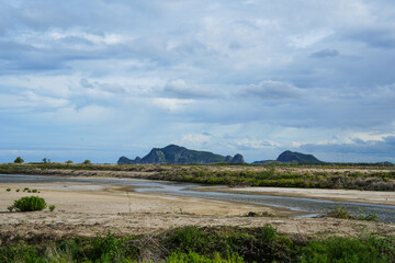 limestone mountain view In Sam Roi Yot National Park Prachuap Khiri Khan Province, Thailand