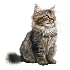 Obraz premium Norwegian Forest Cat isolated on white background